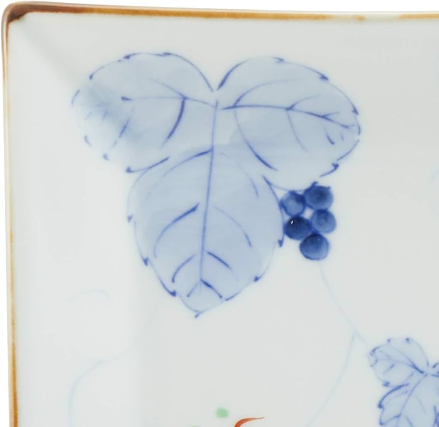 Amazon.co.jp: 有田焼 親峰窯 つたぶどう 角 取皿 セット 52441 Amazon.co.jp: 有田焼 親峰窯 つたぶどう 角 取皿 セット 52441